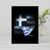 Greece flag 箔招待状 (立ち正面)