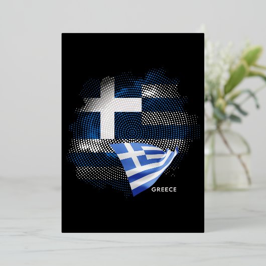 Greece flag 箔招待状 (立ち正面)
