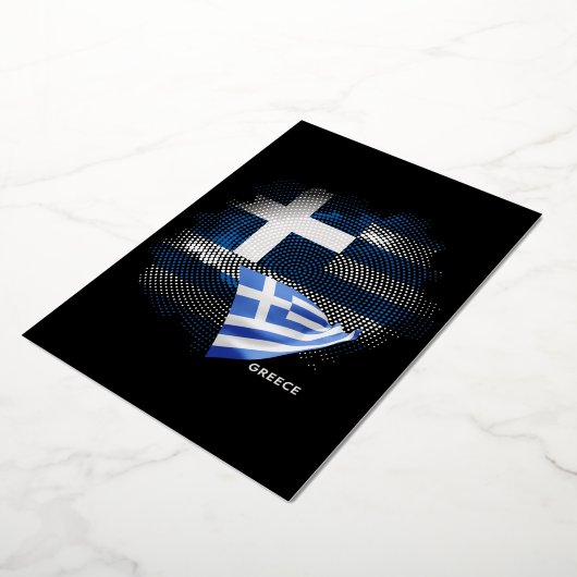Greece flag 箔招待状 (回転した状態)