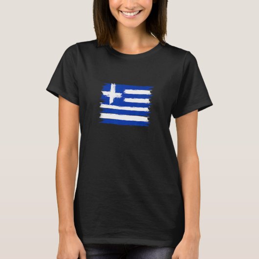 Greece flag for proud German Greeks Tシャツ (正面)