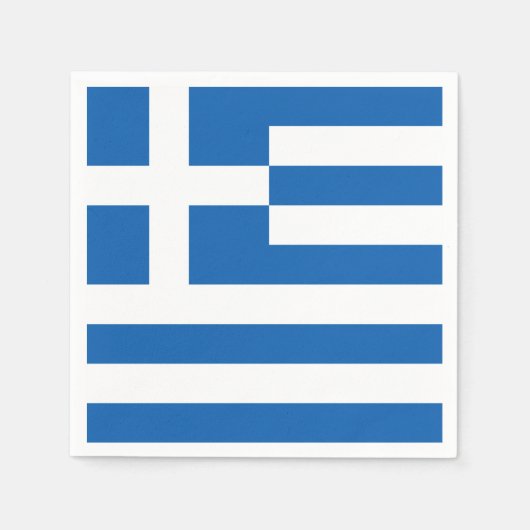 Greece flag Paper Napkin スタンダードカクテルナプキン (正面)