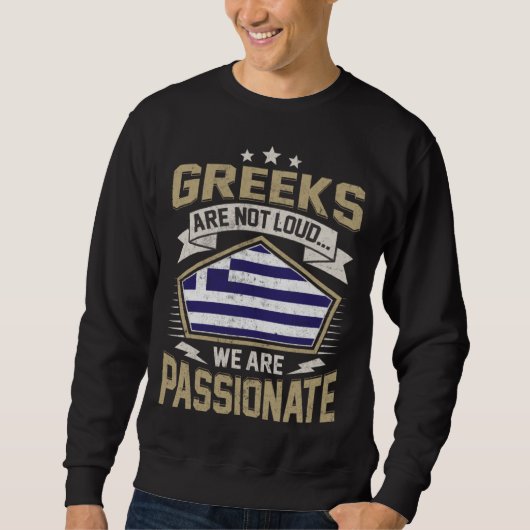 Greece Flag Passionate Greeks Girls & Women スウェットシャツ (正面)