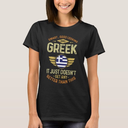 Greece Flag Proud Greeks Men & Women Tシャツ (正面)