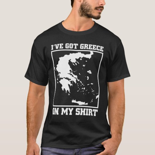 Greece Map  For Europe Greek Pun  Men Women Tシャツ (正面)