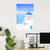 Greece Minimal Travel Poster ポスター (ホームオフィス)