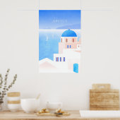 Greece Minimal Travel Poster ポスター (キッチン)