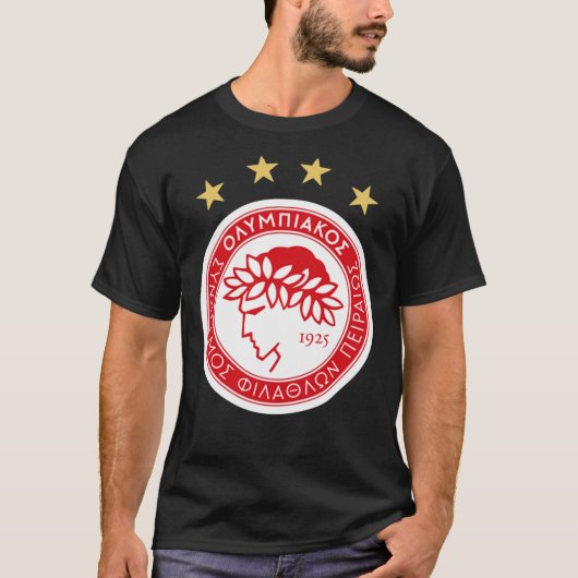 GREECE-OLYMPIACOS FC LOGO Classic T-Shirt Tシャツ (正面)