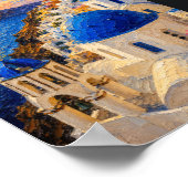 Greece: Radiant Sunset Santorini Art Souvenir ポスター (角)