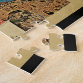 Greece Santorini Vintage Travel ジグソーパズル (側面)