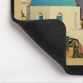 Greece Santorini Vintage Travel マウスパッド (コーナー)