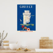 Greece Travel Poster Greek Art White Tower of ポスター (キッチン)
