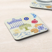 Greece Vacation Minimalism コースター (左側)