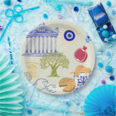 Greece Vacation Minimalism ペーパープレート (パーティー)