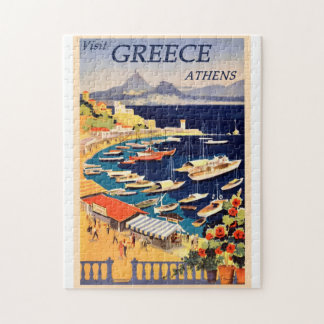 Greece Vintage Travel Poster ジグソーパズル