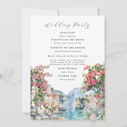 Greece Wedding Weekend Welcome Digital 招待状 (裏面)