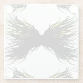 Greed Abstract 7 Deadly Sins Alcohol Ink Art ガラスコースター (裏面)