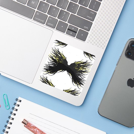 Greed Abstract 7 Deadly Sins Alcohol Ink Art シール (ノートパソコンとiPhone)