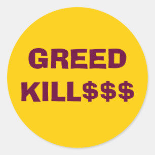 GREED KILL$$$ステッカー ラウンドシール