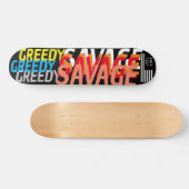 GREEDY SAVAGE JMT 7 3/4" スケートボードデッキ (横)
