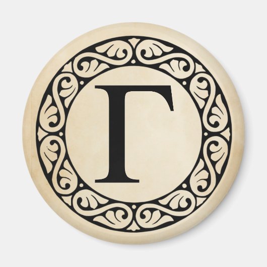 Greek Alphabet Letter Gamma マグネット (正面)