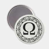 Greek Alphabet Letter Omega マグネット (正面/裏面)