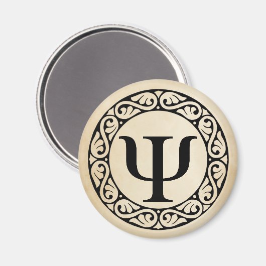 Greek Alphabet Letter Psi マグネット (正面/裏面)