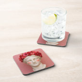 Greek ancient floral woman coaster. コースター (右側)