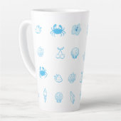  Greek Beach Minimalist カフェラテマグ (左アングル)