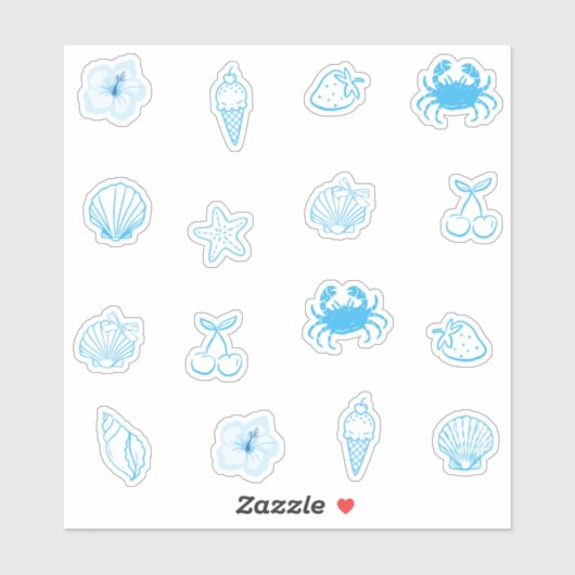  Greek Beach Minimalist シール (シート)