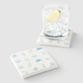 Greek Beach Minimalist ストーンコースター (横)