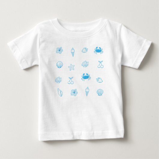 Greek Beach Minimalist ベビーTシャツ (正面)
