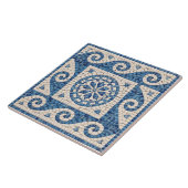 Greek Blue Mosaic – Mediterranean Ceramic Tile タイル (側面)