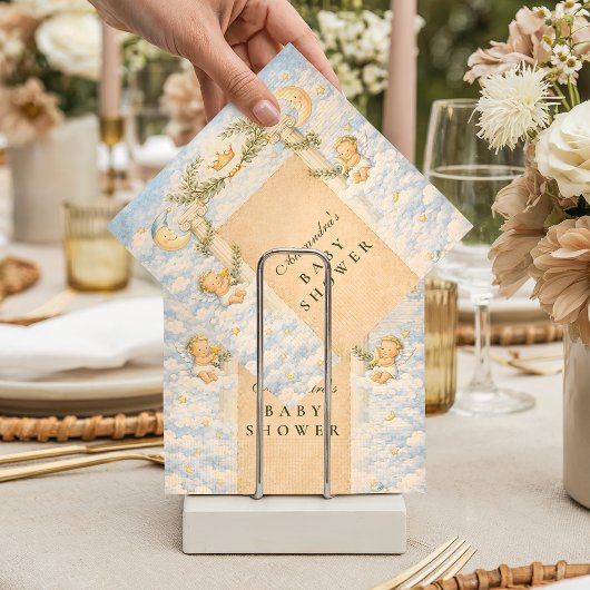 Greek Classic Columns Baby Shower スタンダードカクテルナプキン