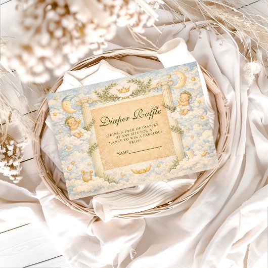 Greek Classic Columns Diapper Raffle エンクロージャーカード