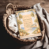 Greek Coastal Columns Baby Shower 招待状