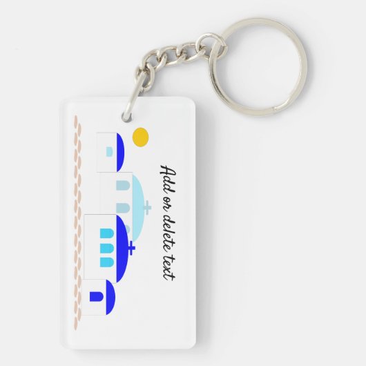 Greek Design Just Add Text キーホルダー (裏面)