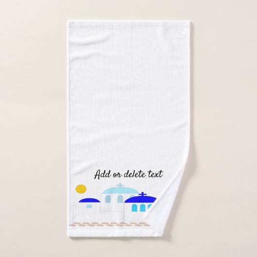 Greek Design Just Add Text バスタオルセット (ハンドタオル)