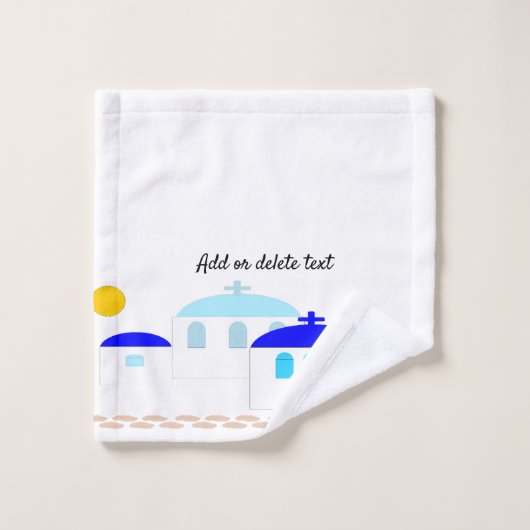 Greek Design Just Add Text バスタオルセット (ウォッシュタオル)