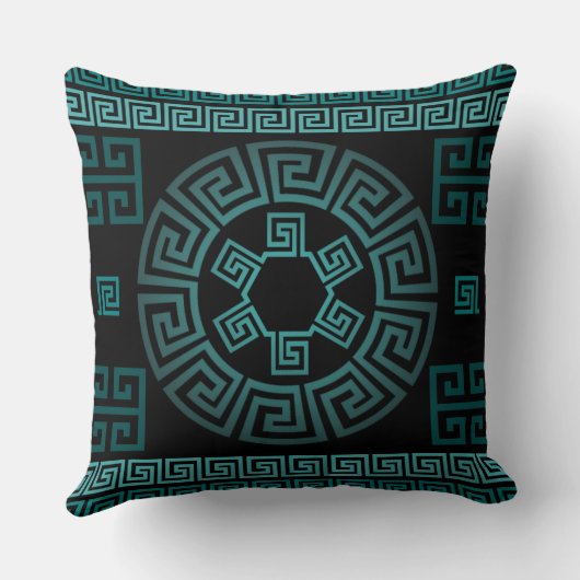 Greek Design  Throw Pillow クッション (裏面)