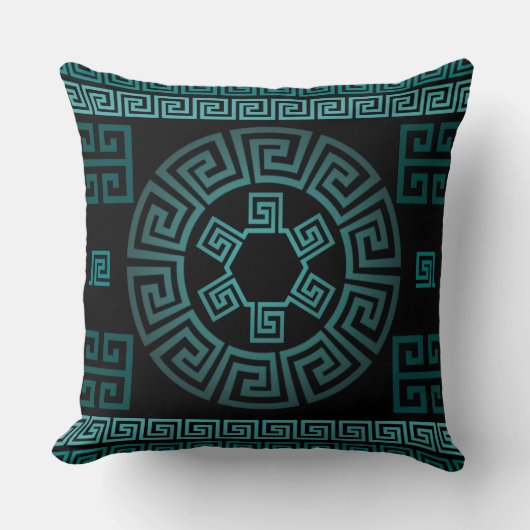 Greek Design Throw Pillow クッション (正面)