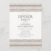 Greek dinner party Invitation with stone elements 招待状 (正面)