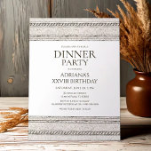 Greek dinner party Invitation with stone elements 招待状