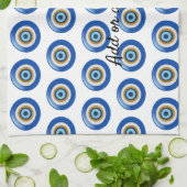 Greek Eye Design Just Add Text キッチンタオル (折り畳み)