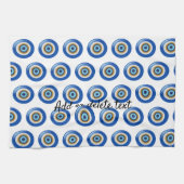 Greek Eye Design Just Add Text キッチンタオル (横)