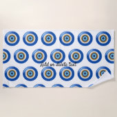 Greek Eye Design Just Add Text ビーチタオル (正面)