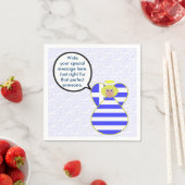 Greek Flag Angel Talking Blond Personalized  スタンダードカクテルナプキン (インサイチュ)