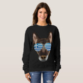 Greek Flag Belgian Malinoi Dog Greece Pocket スウェットシャツ (正面フル)