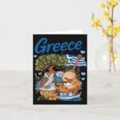 Greek Flag Outfit Idea for Kids with Hellenic カード (黄色い花)