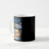 Greek Flag Outfit Idea for Kids with Hellenic コーヒーマグカップ (正面左)
