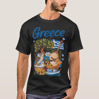 Greek Flag Outfit Idea for Kids with Hellenic Tシャツ